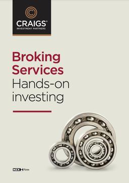 A brochure cover for broking services.