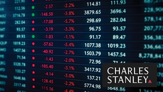 A photo of a large number of stock prices. All prices are in the red.